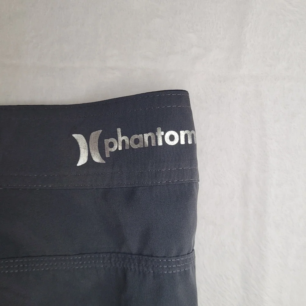 Hurley Phantom Mens Board Shorts Size 36 Gray Recycled Swim Trunks D7254-00